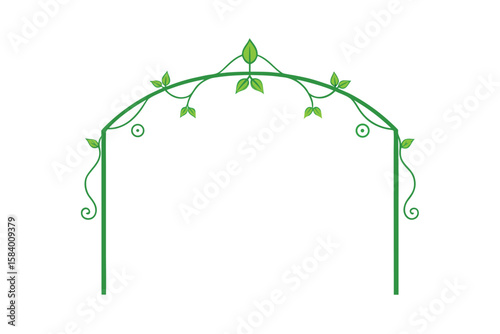 Garden Canopy Frame With Vines On White