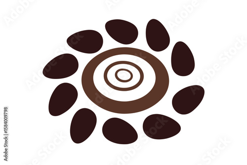 Decorative Garden Pebbles In Spiral Shape