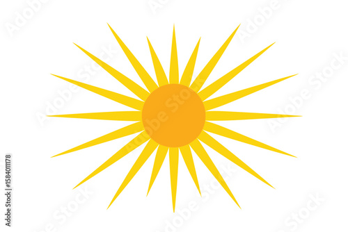 Bright Sunburst With Rays And No Center