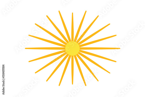 Bright Sunburst With Rays And No Center