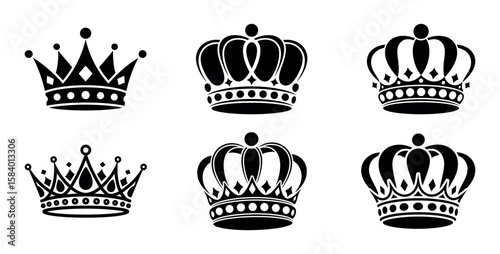 Royal crowns ornate regal symbols monarchy