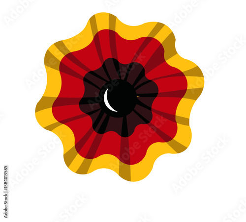 Vector rosette inspired by the flag of Germany. Perfect for national celebrations, patriotic designs, and educational or cultural projects.