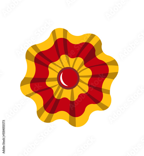 Vector rosette inspired by the flag of Spain. Perfect for national celebrations, patriotic designs, and educational or cultural projects.