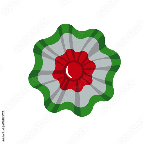 Vector rosette inspired by the flag of mexico. Perfect for national celebrations, patriotic designs, and educational or cultural projects.