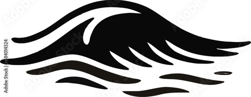 Wave icon editable vector illustration 