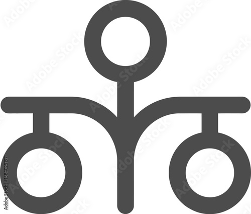 Geometric logo design featuring circles and lines, ideal for modern branding solutions.