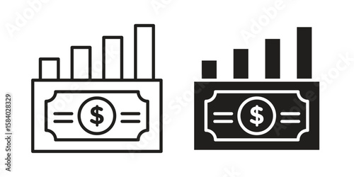 capital gain icon concept for infographic, website or app.
