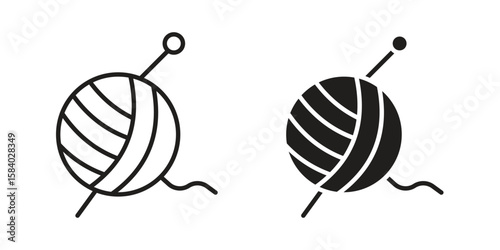 Wool ball icon concept for infographic, website or app.