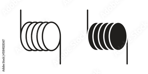 Wire coil icon concept for infographic, website or app.