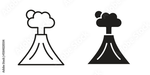 Volcano icon concept for infographic, website or app.