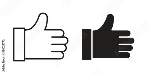 Thumb up icon concept for infographic, website or app.