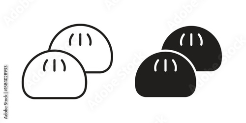 Steamed bread icon concept for infographic, website or app.