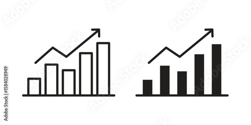 Stagflation icon concept for infographic, website or app.