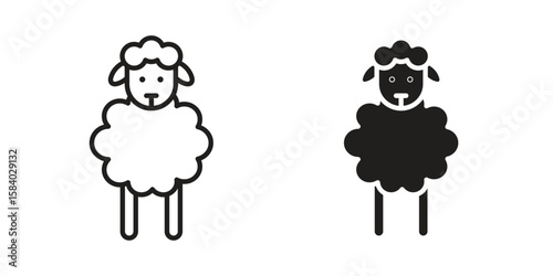 Sheep icon concept for infographic, website or app.
