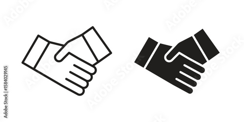 Shake hands icon concept for infographic, website or app.