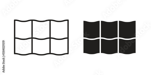 Roof tile icon concept for infographic, website or app.