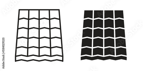 Roof tile icon concept for infographic, website or app.