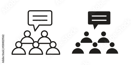 Public opinion icon concept for infographic, website or app.