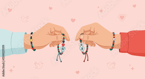 Celebrate National Girlfriend Day Share a colorful friendship bracelet and heartfelt connection on this special occasion!