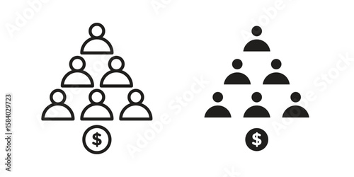 Ponzi scheme icon concept for infographic, website or app.