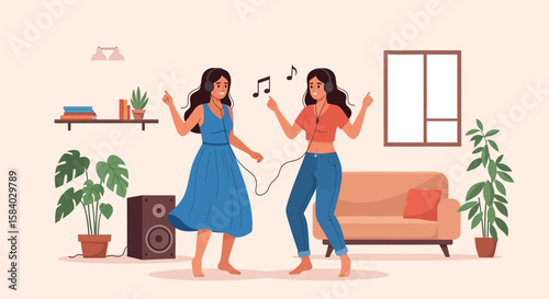 Celebrating National Girlfriend Day Two friends share joy and dance freely, creating a special bond on this memorable occasion.