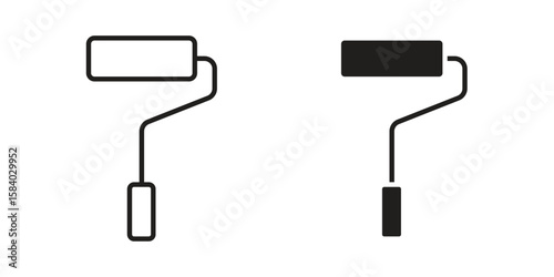 Paint roller icon concept for infographic, website or app.