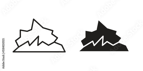 Mountain icon concept for infographic, website or app.