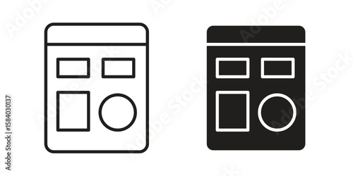 Mood board icon concept for infographic, website or app.