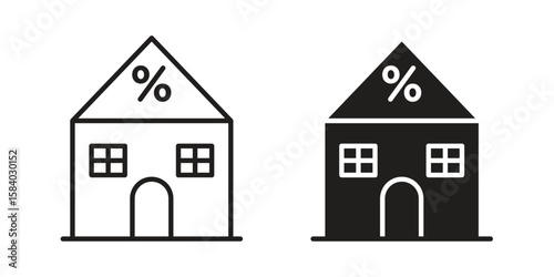 Mortgage rate icon concept for infographic, website or app.