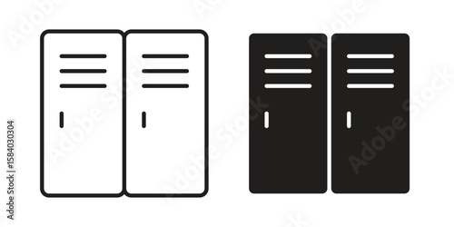 Locker icon concept for infographic, website or app.