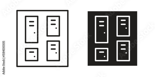 Lockers icon concept for infographic, website or app.