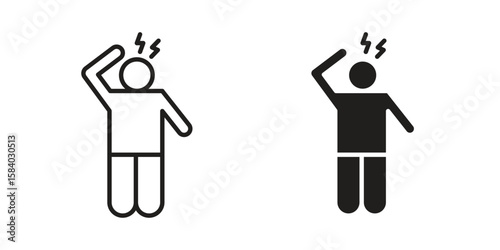 Irritated human icon concept for infographic, website or app.