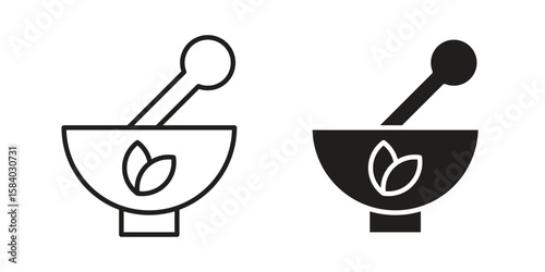 Herbal medicine icon concept for infographic, website or app.