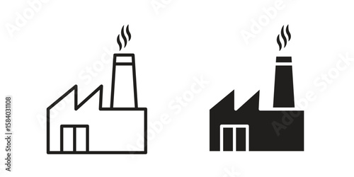 Factory icon concept for infographic, website or app.