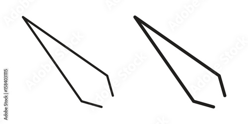 Eyebrow tweezers icon concept for infographic, website or app.