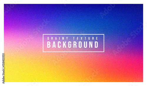 Colorful grainy gradient background with blue, purple, red, and yellow blend