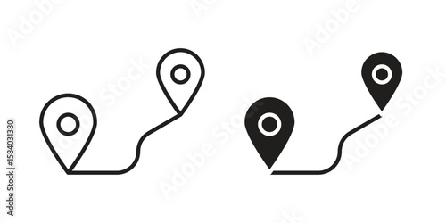 Distance icon concept for infographic, website or app.