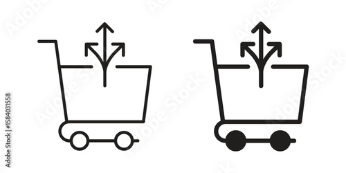 Cross sell icon concept for infographic, website or app.