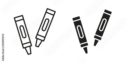Crayon icon concept for infographic, website or app.