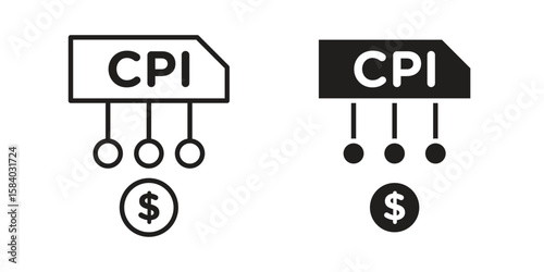 Consumer prices index icon concept for infographic, website or app.