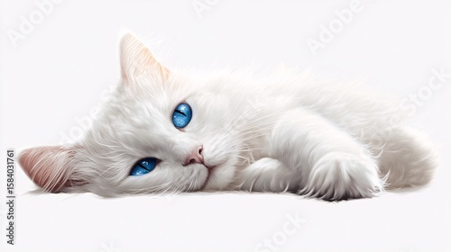 kitten on white background