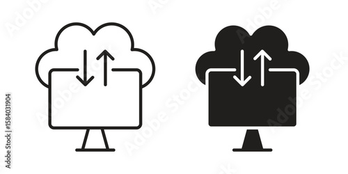 Cloud computing icon concept for infographic, website or app.