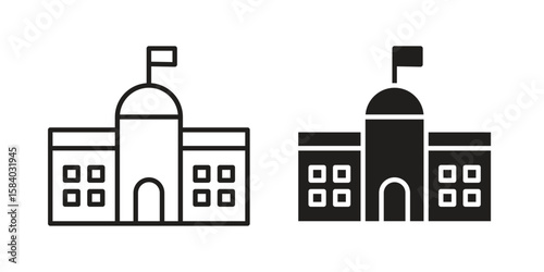 City hall icon concept for infographic, website or app.