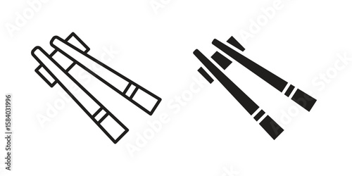 Chopsticks icon concept for infographic, website or app.
