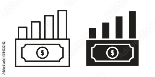 capital gain icon concept for infographic, website or app.