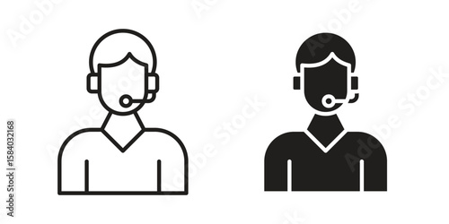 Callcenter icon concept for infographic, website or app.