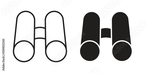 Binoculars icon concept for infographic, website or app.