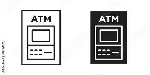 ATM machine icon concept for infographic, website or app.