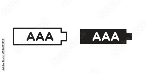 AAA battery icon concept for infographic, website or app.
