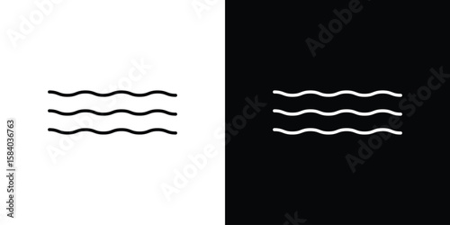 Wave icon Logo Template. lianer pictogram set.